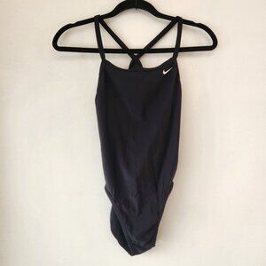 Nike Black One-Piece Swimsuit Swim Suit Bathing Suit Swimming Athletic 6 (32)